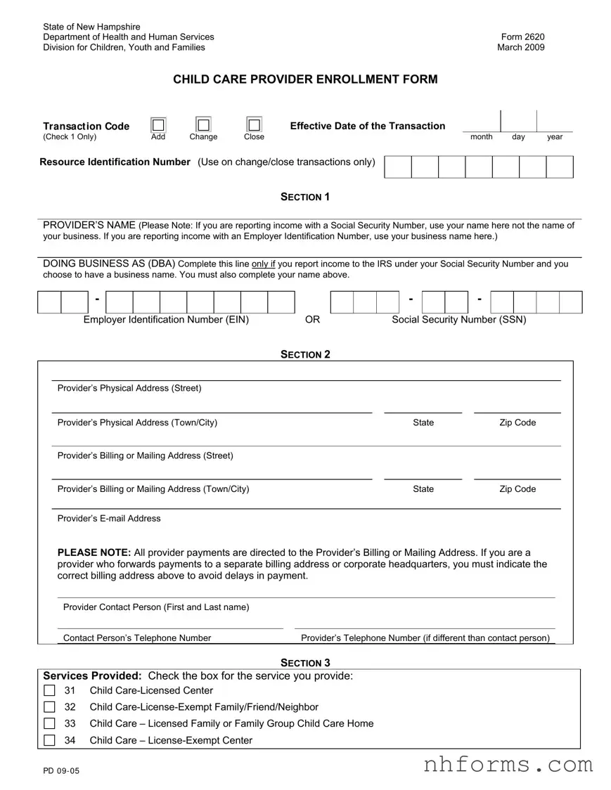 New Hampshire 2620 Template